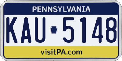 PA license plate KAU5148