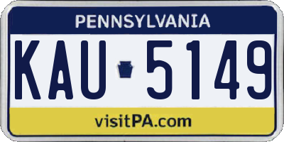PA license plate KAU5149