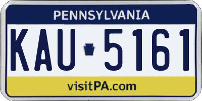 PA license plate KAU5161