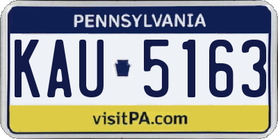 PA license plate KAU5163
