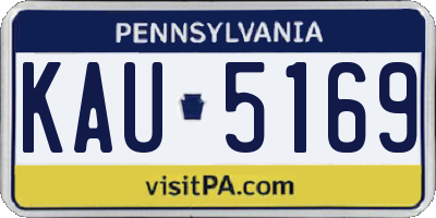 PA license plate KAU5169