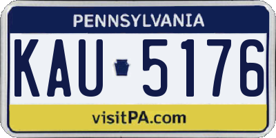 PA license plate KAU5176