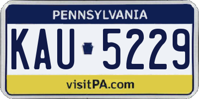 PA license plate KAU5229
