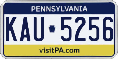 PA license plate KAU5256