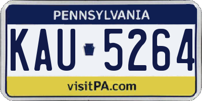 PA license plate KAU5264