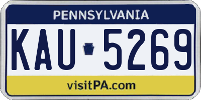 PA license plate KAU5269