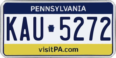 PA license plate KAU5272
