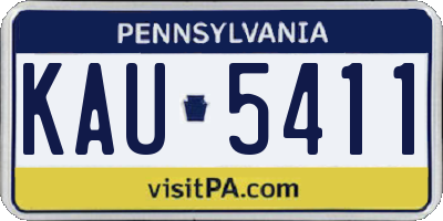 PA license plate KAU5411