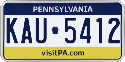 PA license plate KAU5412