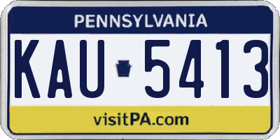 PA license plate KAU5413