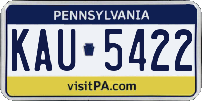 PA license plate KAU5422