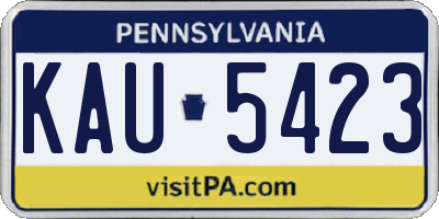 PA license plate KAU5423