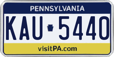 PA license plate KAU5440