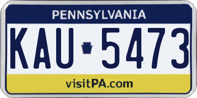 PA license plate KAU5473