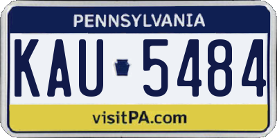 PA license plate KAU5484