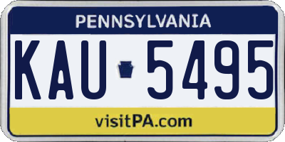 PA license plate KAU5495