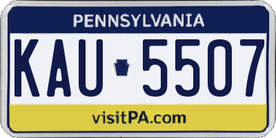 PA license plate KAU5507