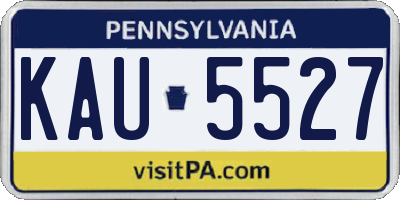 PA license plate KAU5527