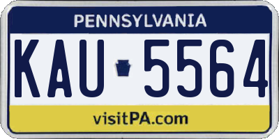 PA license plate KAU5564