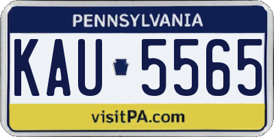 PA license plate KAU5565