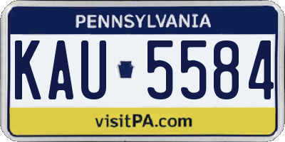 PA license plate KAU5584