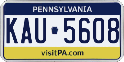 PA license plate KAU5608