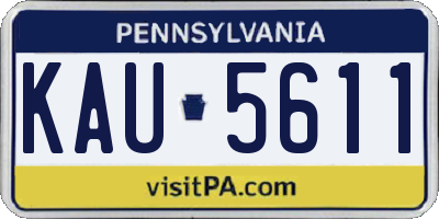 PA license plate KAU5611