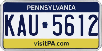 PA license plate KAU5612