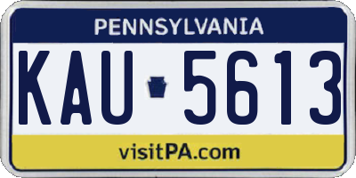 PA license plate KAU5613