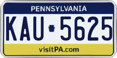 PA license plate KAU5625