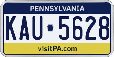 PA license plate KAU5628
