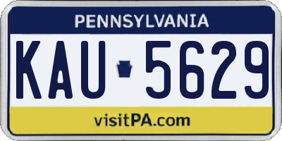 PA license plate KAU5629