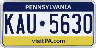 PA license plate KAU5630