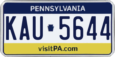 PA license plate KAU5644