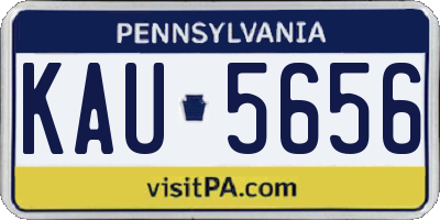 PA license plate KAU5656