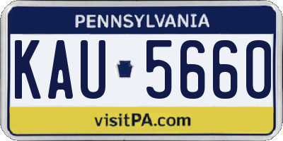 PA license plate KAU5660