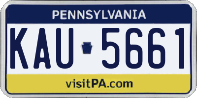 PA license plate KAU5661