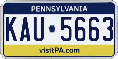 PA license plate KAU5663