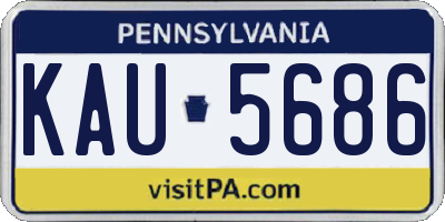 PA license plate KAU5686
