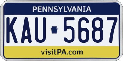 PA license plate KAU5687