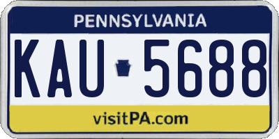 PA license plate KAU5688