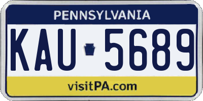 PA license plate KAU5689