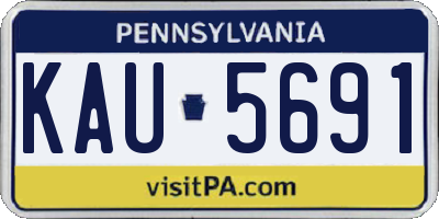 PA license plate KAU5691
