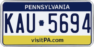 PA license plate KAU5694