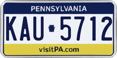 PA license plate KAU5712