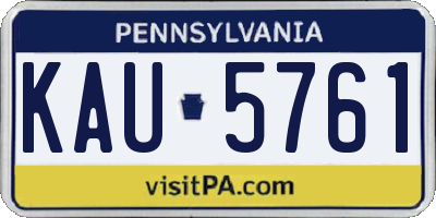 PA license plate KAU5761