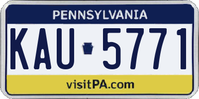 PA license plate KAU5771