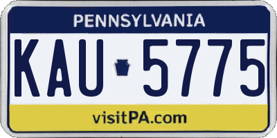 PA license plate KAU5775