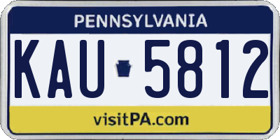 PA license plate KAU5812