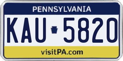 PA license plate KAU5820